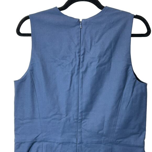 Everlane The Structured Cotton Jumpsuit V-Neck Navy Blue Women's 2 NWT - Picture 7 of 11